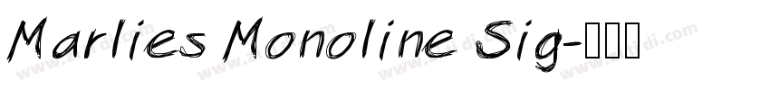Marlies Monoline Sig字体转换